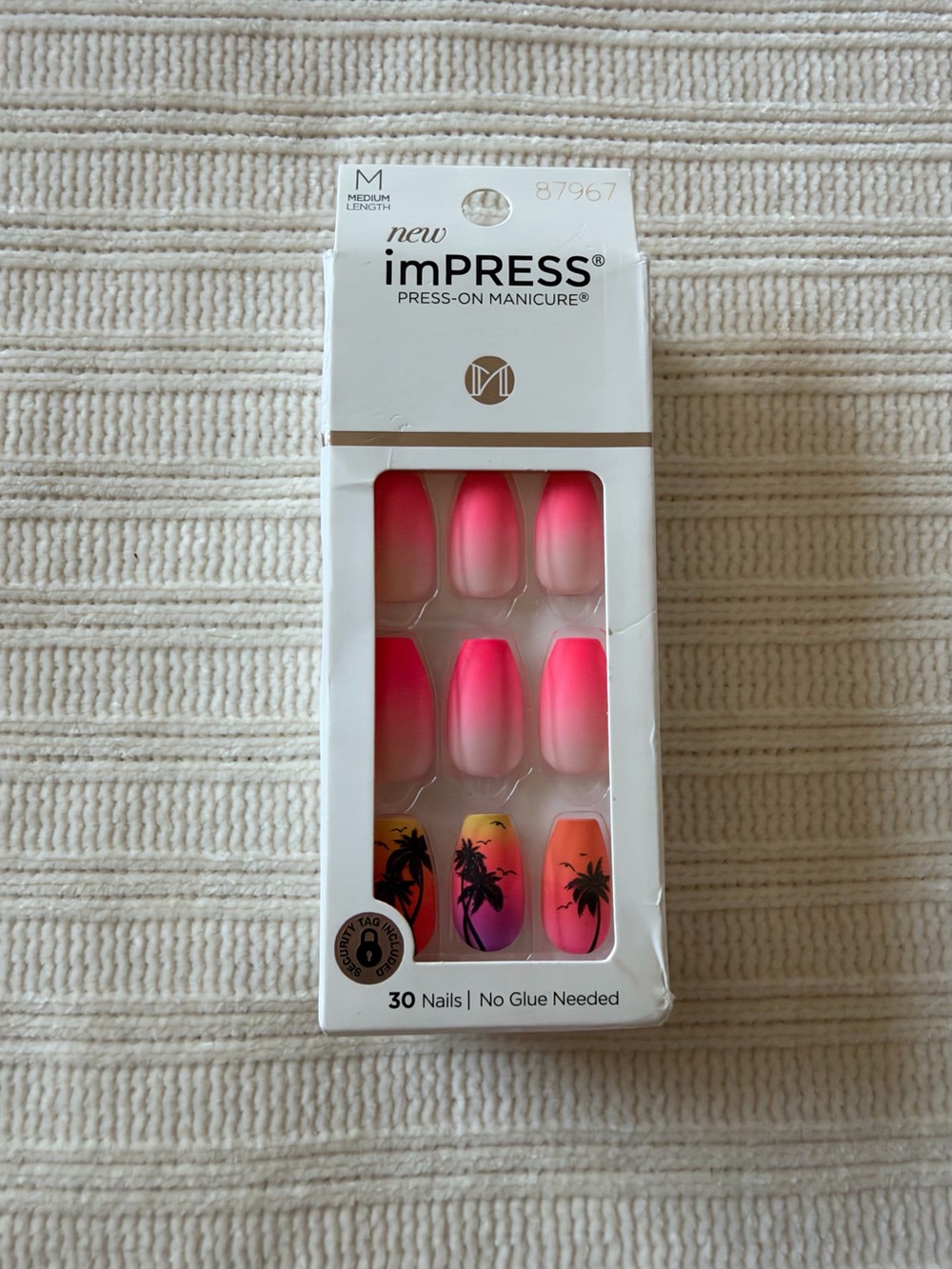 imPRESS Pink Ombre & Tropical Accent Press-On Nails